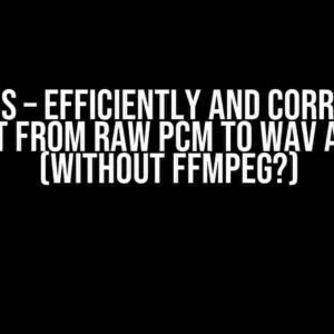 NodeJS – Efficiently and Correctly Convert from Raw PCM to WAV at Scale (without FFMPEG?)